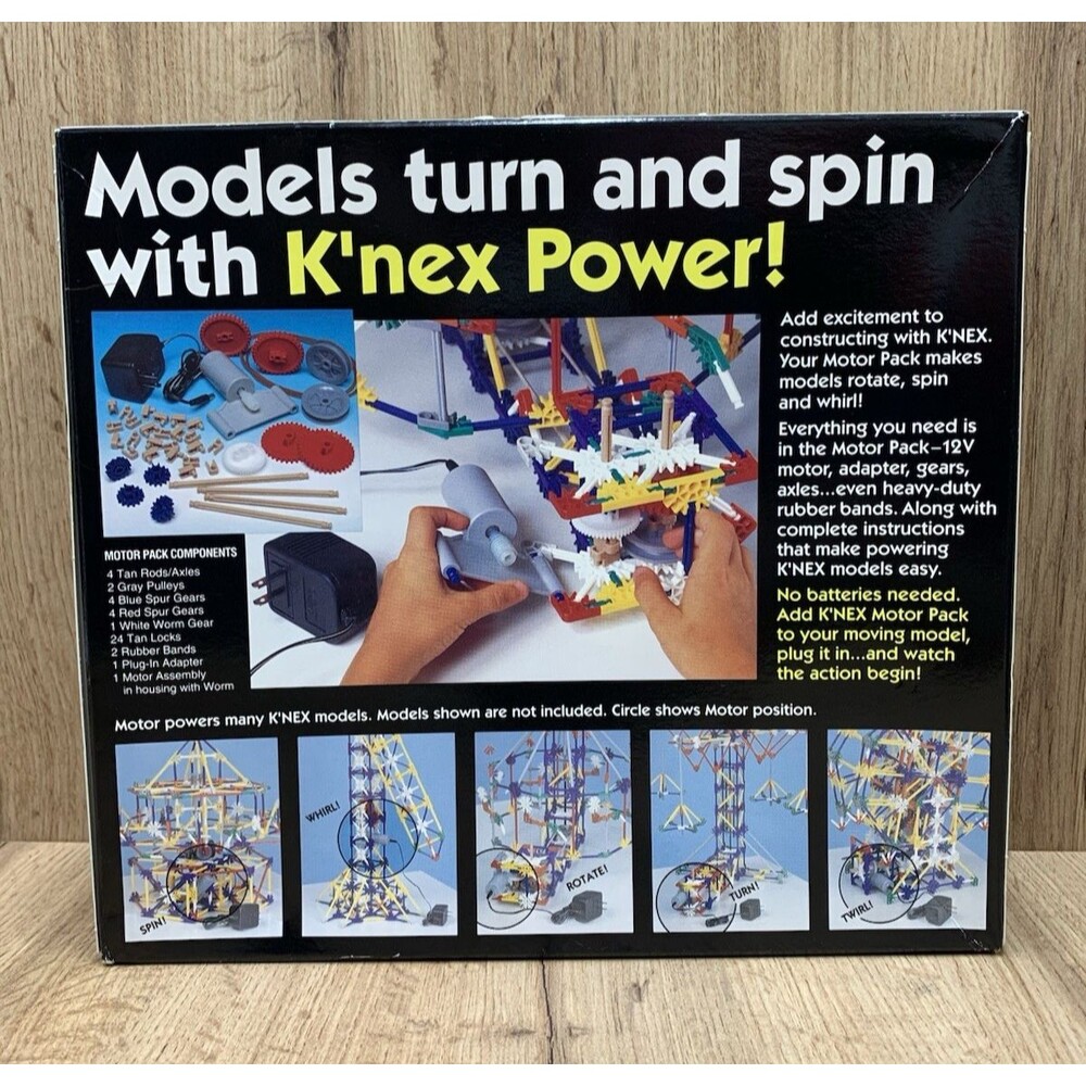 Vintage K’NEX Motor Pack 80011 Factory Sealed NOS 1993 Motorized Building Set - Picture 3 of 11